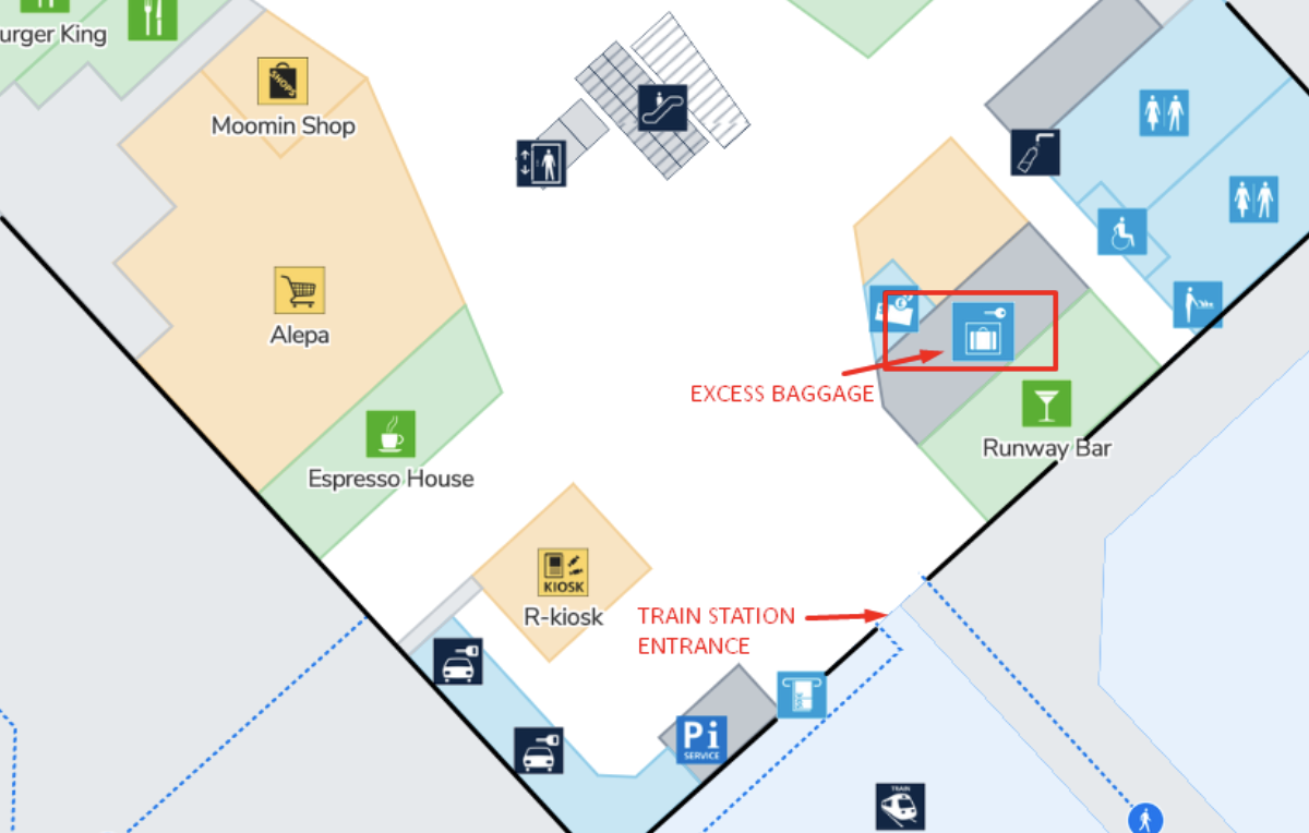 Helsinki Airport Delivery Map