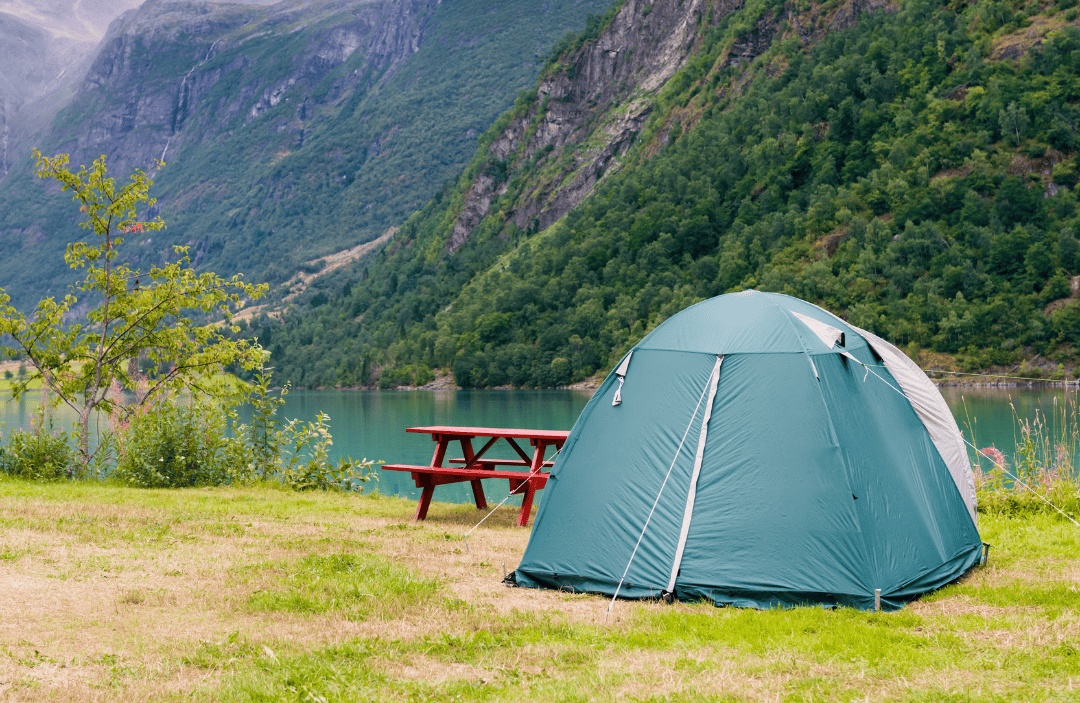 camping site near the mountain