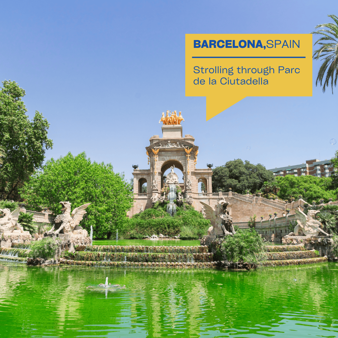 Strolling through Parc de la Ciutadella in Barcelona, Spain – one of the best free things to do in Europe
