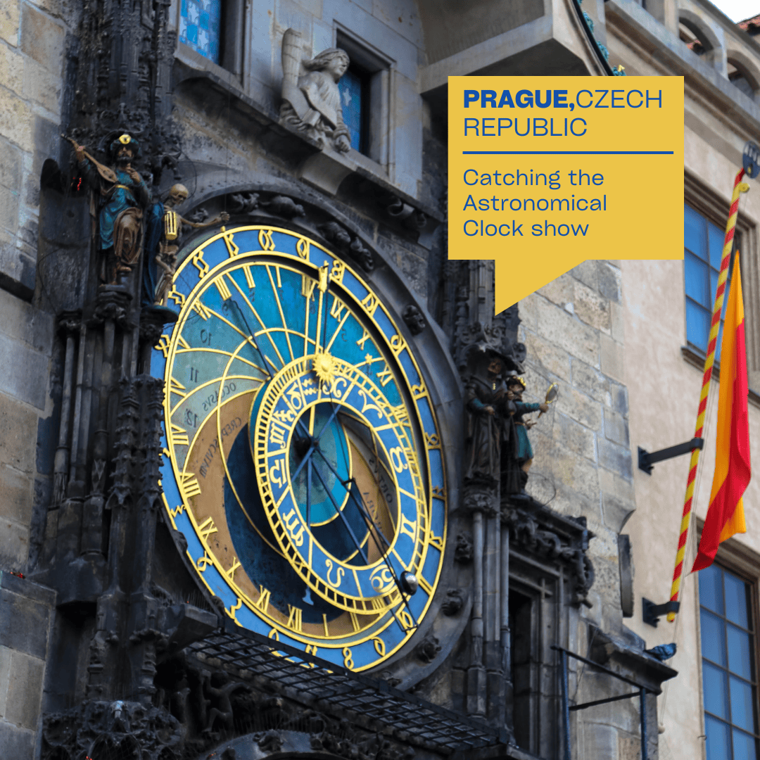 Free Astronomical Clock show in Old Town Square, Prague – top free cultural experience in Europe
