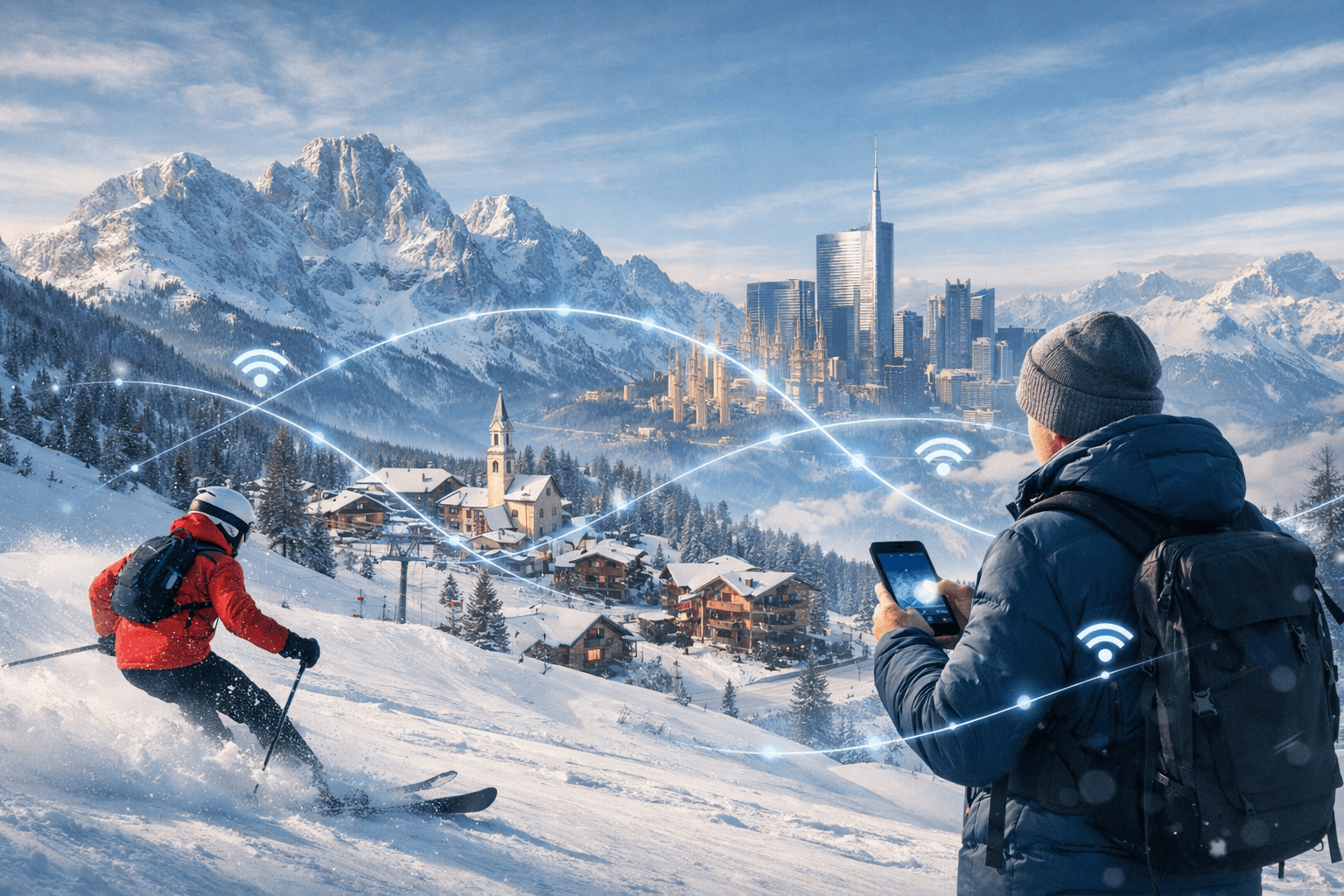 2026 Winter Olympics Italy travel guide with Alps skiing and mobile internet connectivity